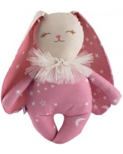 Υφασμάτινη κούκλα Asi Dolls -Ολίβια το μικρό κουνελάκι, ροζ με λευκά αστέρια, 34 cm -1