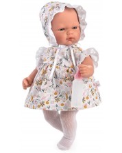 Κούκλα Asi Dolls - Μωρό Oli, με λουλουδάτο φόρεμα -1