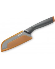 Μαχαίρι κουζίνας Tefal - Fresh Kitchen Santoku, K2320614, 12 cm, γκρι/πορτοκαλί -1