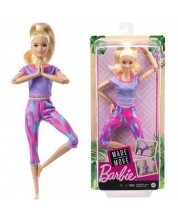 Κούκλα Mattel Barbie Made to Move με ξανθά μαλλιά -1