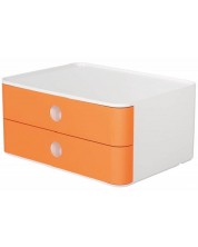 Κουτί με 2 συρτάρια  Han - Allison smart, πορτοκαλί -1