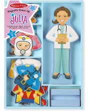 Κούκλα για ντύσιμο Melissa & Doug - Η Τζούλια, με μαγνητικά ρούχα
