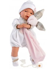 Κούκλα-μωρό Llorens - Με ρούχο με αρκουδάκι και μαξιλάρι, 38 εκ -1