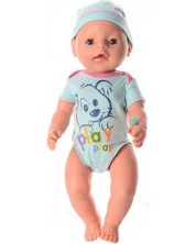 Κούκλα μωρού Raya Toys - 7 λειτουργίες και 10 αξεσουάρ, μπλε -1