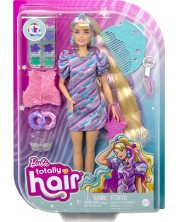 Κούκλα  Barbie Totally hair - Με ξανθά μαλλιά και αξεσουάρ -1