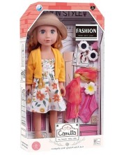Κούκλα με ρούχα και αξεσουάρ Raya Toys - Camilla, 44 cm