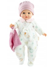 Κούκλα-μωρό Paola Reina Alex y Sonia - Σόνια, με ολόκληρο ολόσωμο, μαντήλι και καπέλο, 36 εκ -1