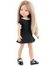 Κούκλα  Paola  Reina  Amigas -Μανίκα, με κοντό μαύρο φόρεμα, 32 εκ