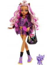 Κούκλα Monster High - Claudine, με κατοικίδιο και αξεσουάρ -1
