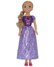 Κούκλα Bambolina -My lovely doll, με μωβ φόρεμα, 80 εκ