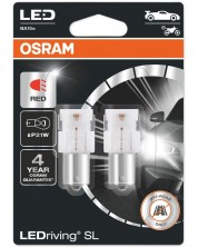 LED Λάμπες αυτοκινήτου Osram - LEDriving, SL, Red, P21W, 1.4W, 2 τεμάχια, κόκκινο -1