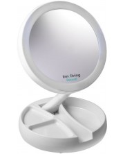 LED Καλλυντικός καθρέφτης Innoliving - INN-805, Ø13 cm, 5Χ μεγέθυνση -1