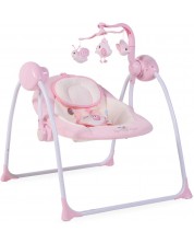 Ηλεκτρική βρεφική κούνια Cangaroo - Baby Swing +, ροζ