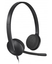 Ακουστικά Logitech - H340, μαύρα -1