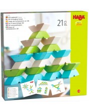 Παιχνίδι λογικής  Haba - Τανγκράμ, με σχέδια, 21 τεμάχια -1