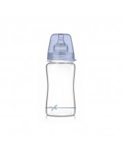Μπιμπερό  Lovi - Baby Shower, γυαλί, 250 ml, 3 m+, μπλε -1