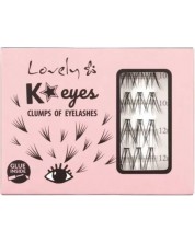 Lovely Ψεύτικες βλεφαρίδες σε δέσμες K Eyes, 40 τεμάχια  -1