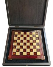Πολυτελές χειροποίητο σκάκι Manopoulos, 20 х 20 cm, μπορντό -1