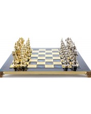Πολυτελές σκάκι Manopoulos - Αναγέννηση,μπλε , 36 x 36 cm -1