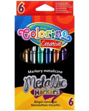 Μαρκαδόροι Colorino Creative - 6 χρώματα, μεταλλικοί -1