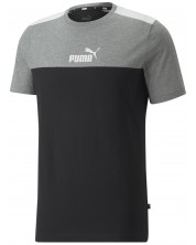 Ανδρικό μπλουζάκι Puma - Essentials+ Block , μαύρο/γκρι