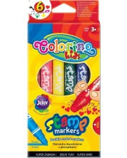 Μαρκαδόροι με σφραγίδες Colorino Kids - 6 χρώματα -1