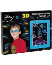 Μαγικό LED πίνακα νέον Kidea -μπλε,για τρισδιάστατες εικόνες