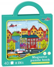 Μαγνητικό παζλ  Raya Toys - Κίνηση πόλης, 40 τεμάχια