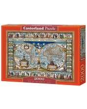 Παζλ Castorland 2000 κομμάτια - Παγκόσμιος χάρτης από το έτος 1639