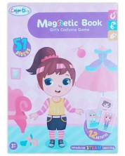 Μαγνητικό βιβλίο Raya Toys - Κορίτσι με ρούχα, 51 τεμάχια -1