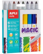 Σετ μαρκαδόρους APLI - Magic, 8 τεμάχια, 12 χρώματα -1