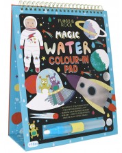 Μαγικές κάρτες για χρωματισμό με νερό Floss & Rock - Διάστημα, 6 τεμάχια