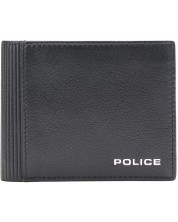 Ανδρικό πορτοφόλι Police - Xander, με κέρματοθήκη, μαύρο