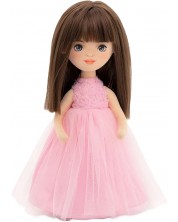 Απαλή κούκλα Orange Toys Sweet Sisters - Sophie με ροζ τριαντάφυλλο φόρεμα, 32 cm -1