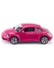 Μεταλλικό αυτοκίνητο Siku - Vw The Beetle Pink, με αυτοκόλλητα με λουλούδια
