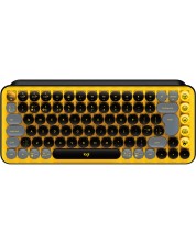 Μηχανικό πληκτρολόγιο Logitech - POP Keys, ασύρματο, Brown, κίτρινο/μαύρο -1
