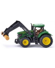 Μεταλικό παιχνίδι Siku - Τρακτέρ με δαγκάνα John Deere, πράσινο