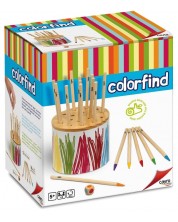 Παιχνίδι μνήμης Cayro - Χρώματα, με 18 χρωματιστά ξυλάκια -1