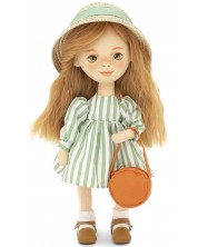 Απαλή κούκλα Orange Toys Sweet Sisters - Sunny με καρό φόρεμα, 32 cm -1