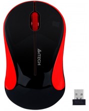 Ποντίκι A4tech - G3-270N-4 V-Track, οπτικό, ασύρματο, μαύρο/κόκκινο -1