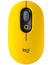 Ποντίκι Logitech - POP, οπτικό, ασύρματο, κίτρινο -1