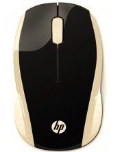 Ποντίκι HP - 200 Silk Gold, οπτικό, ασύρματο, μαύρο/χρυσό -1