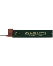 Μίνι γραφίτες  Faber-Castell - Super-Polymer, 0.5 mm, HB, 12 τεμάχια -1