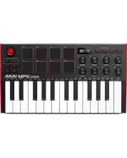 MIDI ελεγκτής συνθεσάιζερ Akai Professional - MPK Mini 3, λευκό/κόκκινο -1