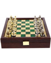 Μίνι πολυτελές σκάκι  Manopoulos -Βυζαντινή Αυτοκρατορία, πράσινο, 20x20 εκ