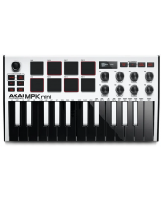 MIDI ελεγκτής συνθεσάιζερ Akai Professional - MPK Mini 3, άσπρο -1