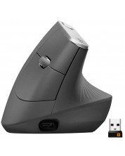 Ποντίκι Logitech - MX Vertical Advanced, οπτικό, ασύρματο, γκρι -1