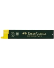 Μίνι γκράφιτι Faber-Castell - Super-Polymer, 0.35 mm, HB, 12 τεμάχια -1