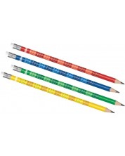 Μολύβι με γόμα Colorino Kids - με πίνακα πολλαπλασιασμού, ποικιλία -1
