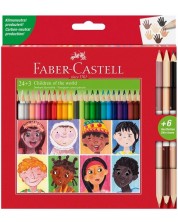 Μολύβια Faber-Castell - Triangular, 24 βασικά χρώματα και 3 χρώματα σώματος 